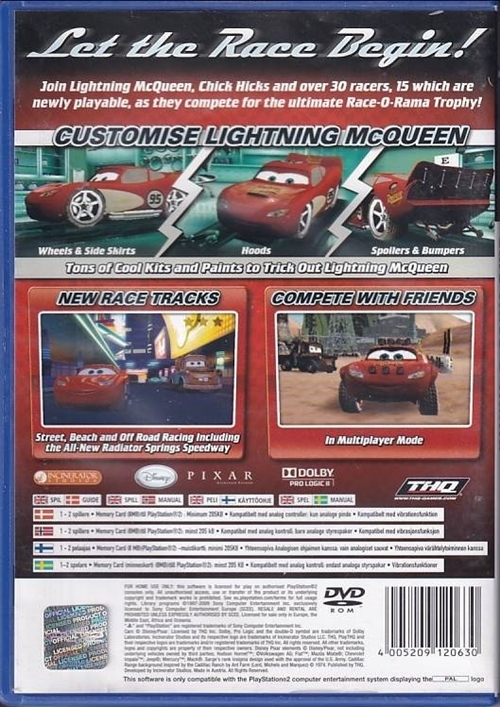 Cars Race-O-Rama - PS2 (B Grade) (Genbrug)